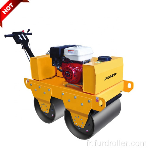 Compacteur manuel de sol vibrant à double tambour 550kg